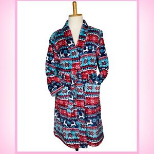 NWT Candy Pink Reindeer Super Soft Fleece Robes